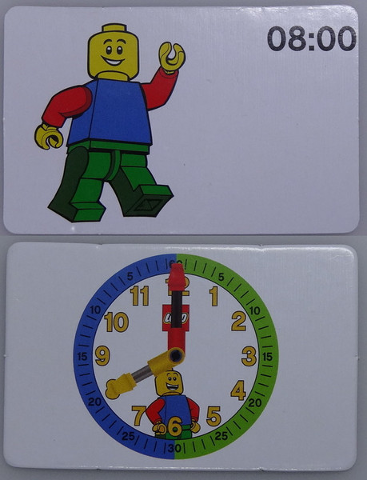 Flash Card, Cardboard, Time Teacher, Boy 08:00