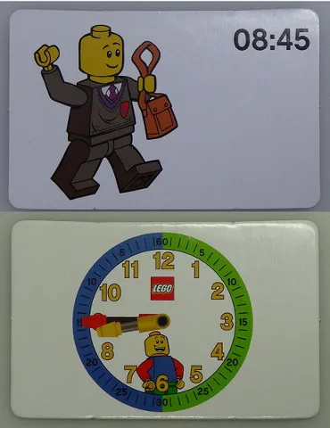 Flash Card, Cardboard, Time Teacher, Boy 08:45