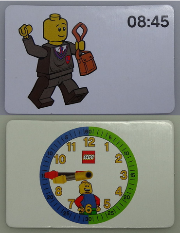 Flash Card, Cardboard, Time Teacher, Boy 08:45