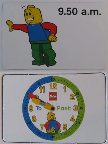 Flash Card, Cardboard, Time Teacher, Boy 9.50 a.m.