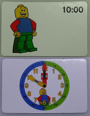 Flash Card, Cardboard, Time Teacher, Boy 10:00