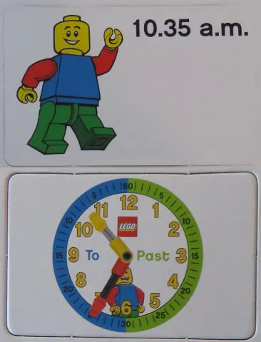 Flash Card, Cardboard, Time Teacher, Boy 10.35 a.m.