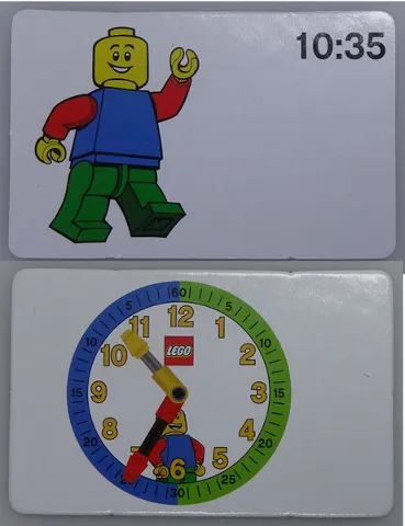 Flash Card, Cardboard, Time Teacher, Boy 10:35