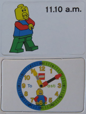 Flash Card, Cardboard, Time Teacher, Boy 11.10 a.m.