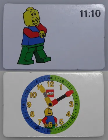 Flash Card, Cardboard, Time Teacher, Boy 11:10