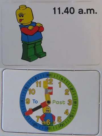 Flash Card, Cardboard, Time Teacher, Boy 11.40 a.m.