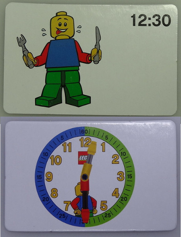 Flash Card, Cardboard, Time Teacher, Boy 12:30