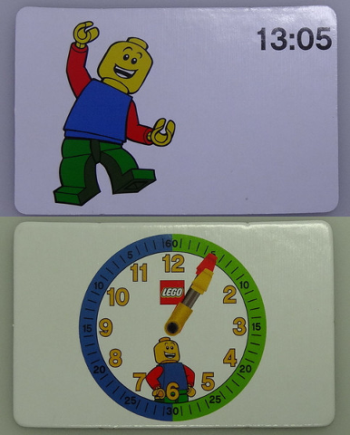 Flash Card, Cardboard, Time Teacher, Boy 13:05