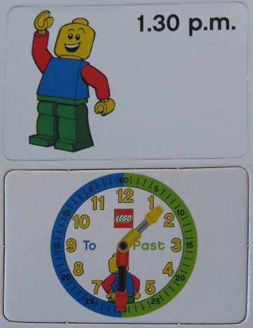 Flash Card, Cardboard, Time Teacher, Boy 1.30 p.m.