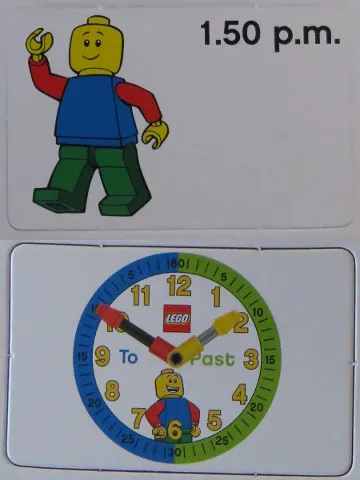 Flash Card, Cardboard, Time Teacher, Boy 1.50 p.m.