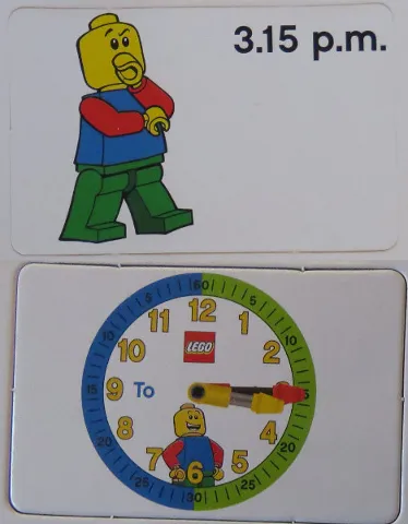 Flash Card, Cardboard, Time Teacher, Boy 3.15 p.m.