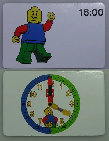 Flash Card, Cardboard, Time Teacher, Boy 16:00