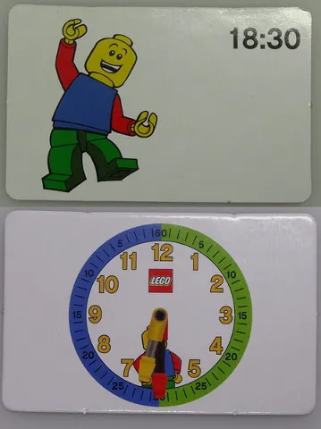 Flash Card, Cardboard, Time Teacher, Boy 18:30