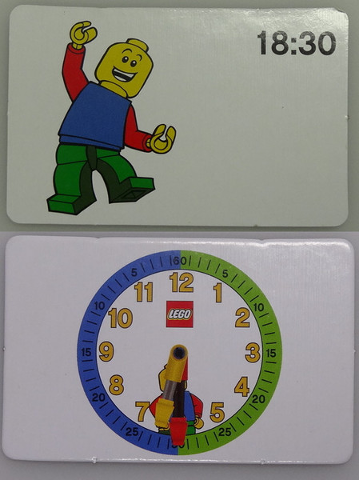 Flash Card, Cardboard, Time Teacher, Boy 18:30