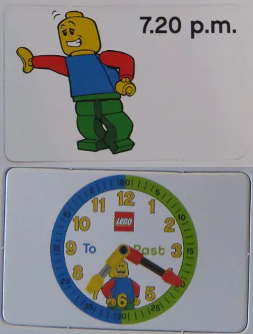 Flash Card, Cardboard, Time Teacher, Boy 7.20 p.m.
