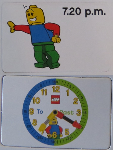 Flash Card, Cardboard, Time Teacher, Boy 7.20 p.m.