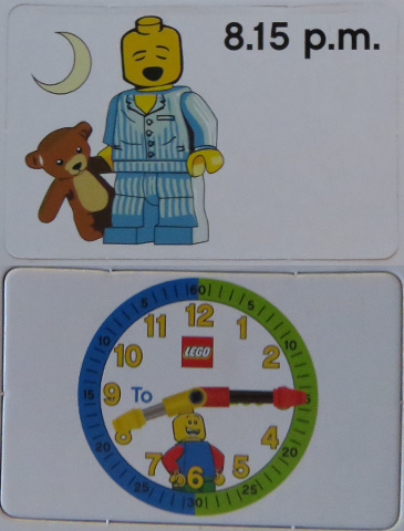 Flash Card, Cardboard, Time Teacher, Boy 8.15 p.m.