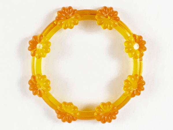 Watch Part, Case Attachment - Bezel Ring with Flowers