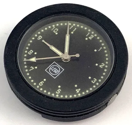 Watch Part, Case Analog - Brick 1 x 1, Silver Hands with Glow in the Dark Areas
