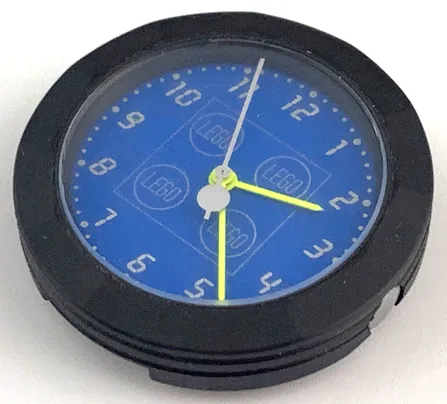 Watch Part, Case Analog - Brick 2 x 2, Neon Green Hour and Minute Hands, Silver Second Hand with Circle