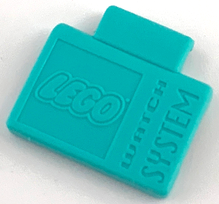 Watch Part, Band Attachment - Clasp, Male with LEGO Logo and 'WATCH SYSTEM' Text