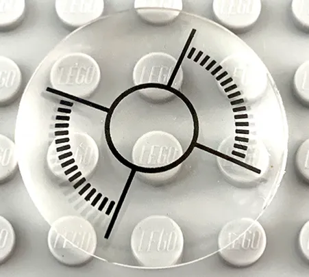 Watch Part, Bezel Attachment Insert - Magnifying Lens with Reticle Pattern