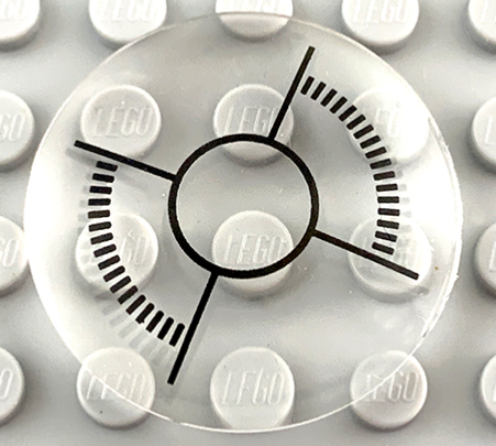 Watch Part, Bezel Attachment Insert - Magnifying Lens with Reticle Pattern