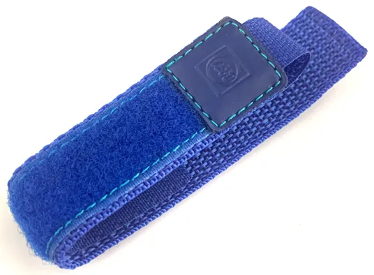 Watch Part, Band - Velcro with Light Turquoise Stitching