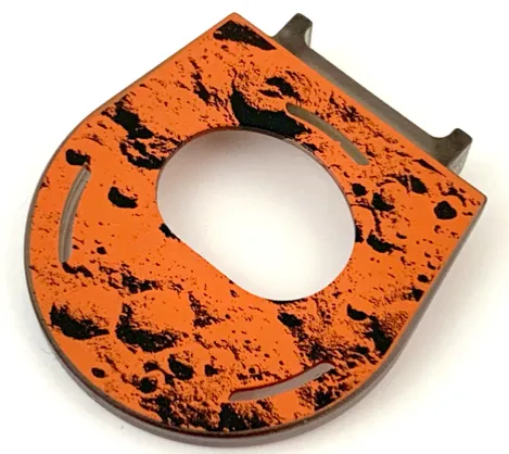 Watch Part, Bezel Attachment - Disc Holder with Orange Martian Terrain Pattern (Sticker)
