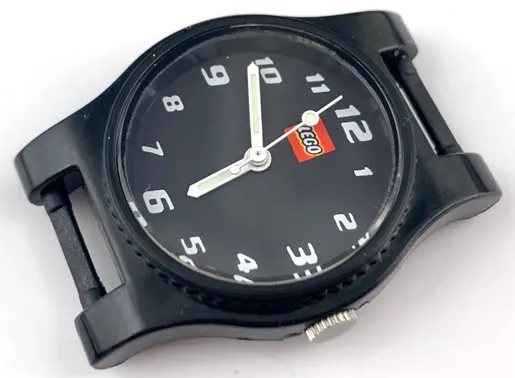 Watch Part, Case Analog, Space - LEGO Logo, Silver Hands with Glow in the Dark Areas