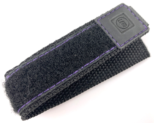 Watch Part, Band - Velcro with Violet Stitching