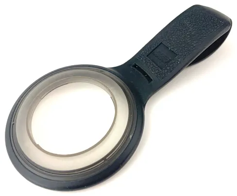 Watch Part, Case Attachment - Bezel Ring in Black Rubber Strap Fob