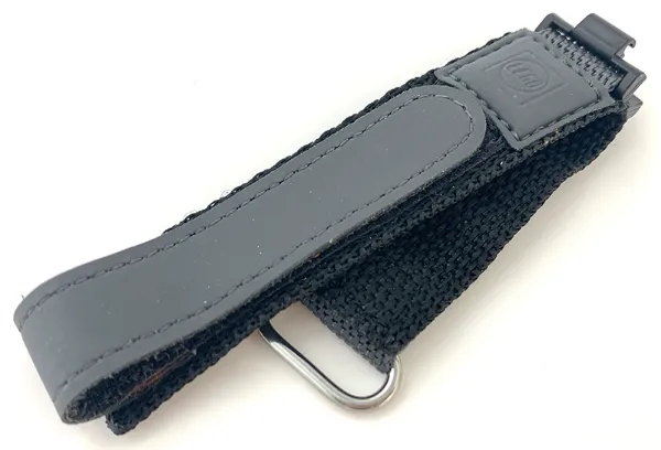 Watch Part, Band - Velcro with Dark Gray LEGO Logo and Strap, Black Band Links, and Metal Loop