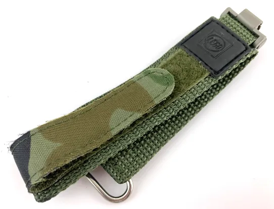 Watch Part, Band - Velcro with Black LEGO Logo, Camouflage Strap, Dark Gray Band Links, and Metal Loop