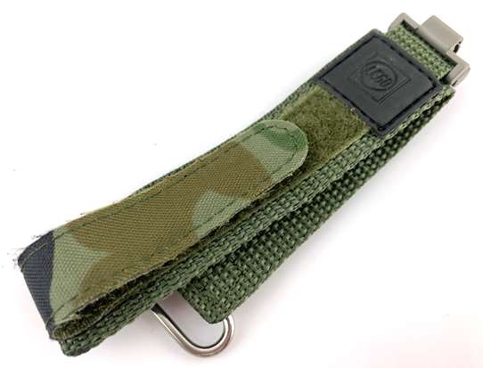 Watch Part, Band - Velcro with Black LEGO Logo, Camouflage Strap, Dark Gray Band Links, and Metal Loop