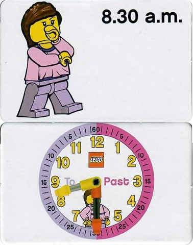 Flash Card, Cardboard, Time Teacher, Girl 8.30 a.m.