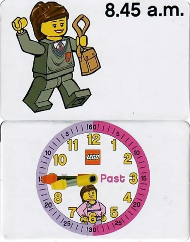Flash Card, Cardboard, Time Teacher, Girl 8.45 a.m.