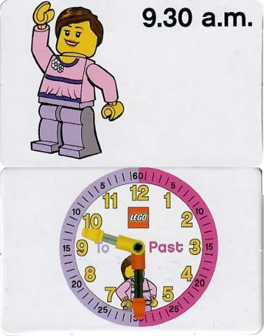 Flash Card, Cardboard, Time Teacher, Girl 9.30 a.m.