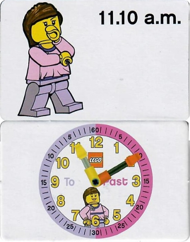 Flash Card, Cardboard, Time Teacher, Girl 11.10 a.m.