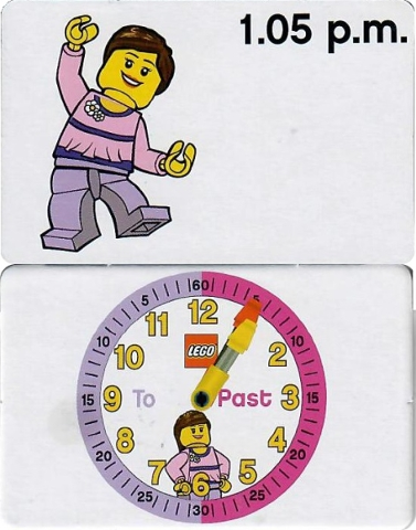 Flash Card, Cardboard, Time Teacher, Girl 1.05 p.m.