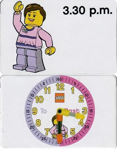 Flash Card, Cardboard, Time Teacher, Girl 3.30 p.m.