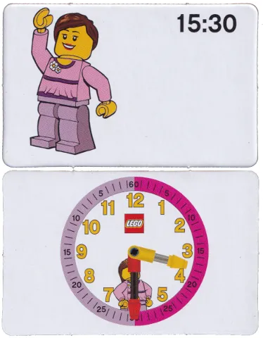 Flash Card, Cardboard, Time Teacher, Girl 15:30