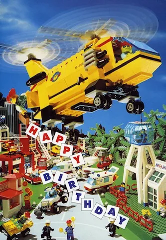Birthday Card - Exclusive for UK Lego Builders Club - 1994
