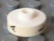 Bead, Cylinder Short, Flat Edge with Black A L K Pattern