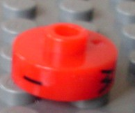 Bead, Cylinder Short, Flat Edge with Black I W B Pattern