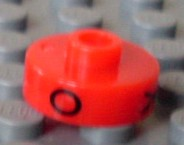 Bead, Cylinder Short, Flat Edge with Black O V B Pattern