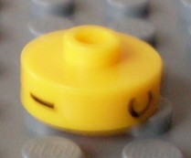 Bead, Cylinder Short, Flat Edge with Black I C T Pattern