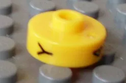 Bead, Cylinder Short, Flat Edge with Black Y 4 G Pattern