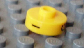 Bead, Cylinder Short, Flat Edge with Black I G X Pattern