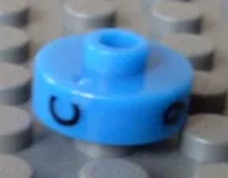 Bead, Cylinder Short, Flat Edge with Black C 9 G Pattern